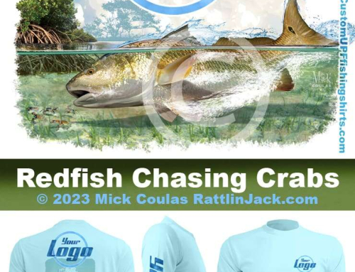 Redfish Chasing Crabs