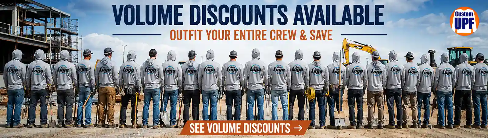 Link to see multiple style volume discounts in heather grey work shirts